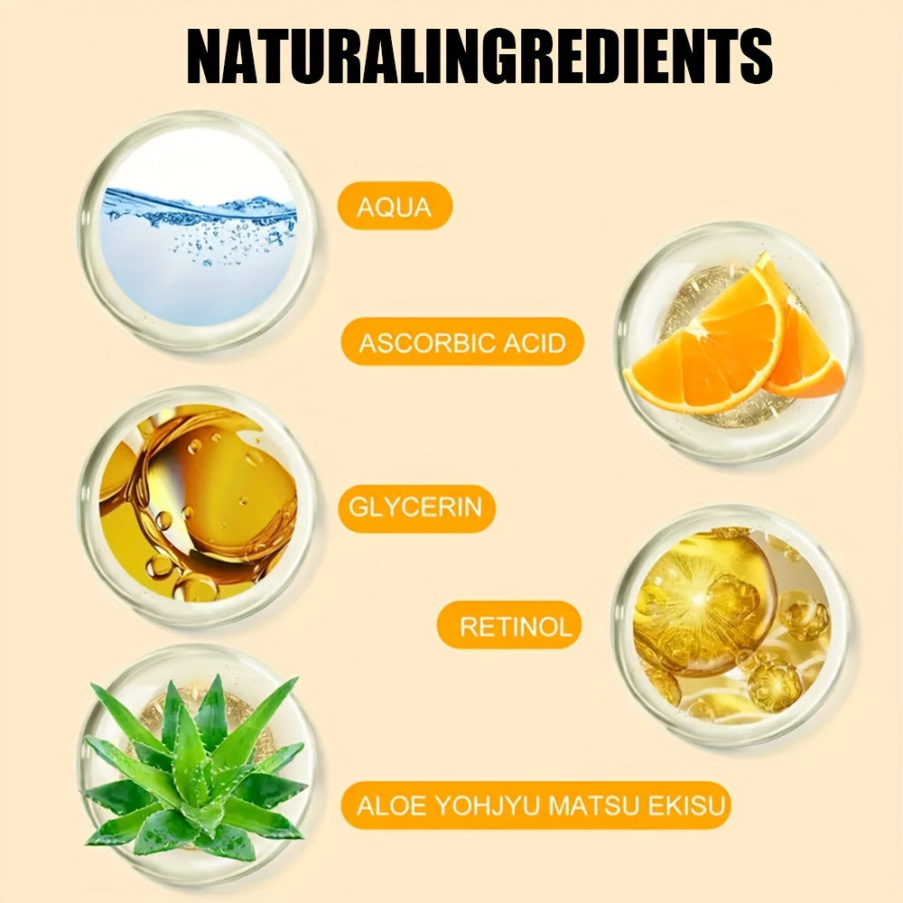 Sérum Facial de Vitamina C y Retinol - Esencia Hidratante con Ácido Hialurónico, Cúrcuma y Aloe Vera para Todo Tipo de Piel, Sin Fragancia, 30ml/50ml