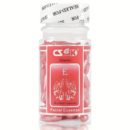 90 Cápsulas de Vitamina E, Hidratantes, Humectantes, Nutritivas para la Piel, Cápsulas de Esencia Facial