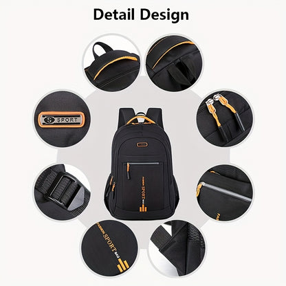 Mochila de Nylon Duradera, Gran Capacidad con Compartimento para Laptop, Ideal para Viajes Cortos y el Día a Día