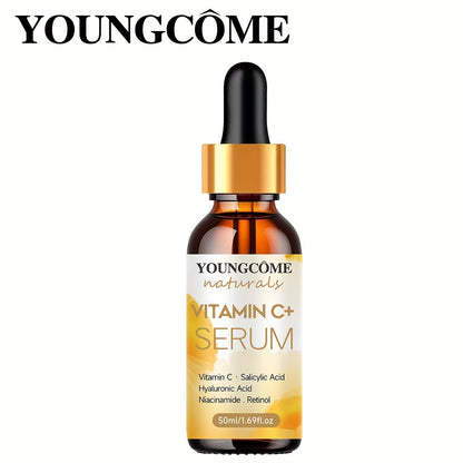 Sérum Facial de Vitamina C y Retinol - Esencia Hidratante con Ácido Hialurónico, Cúrcuma y Aloe Vera para Todo Tipo de Piel, Sin Fragancia, 30ml/50ml