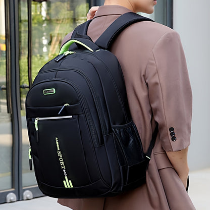 Mochila de Nylon Duradera, Gran Capacidad con Compartimento para Laptop, Ideal para Viajes Cortos y el Día a Día