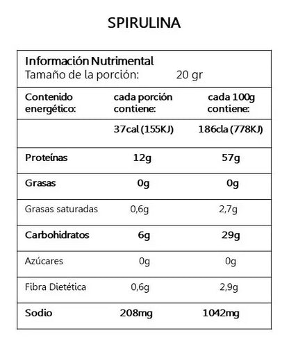 SPIRULINA en polvo 100g